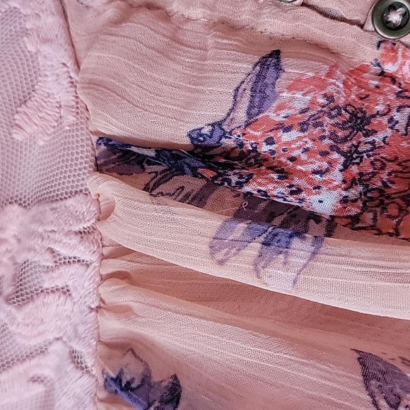 Xhilaration Bell long Sleeve  Mini Floral Dress/  XS. - Picture 8 of 9